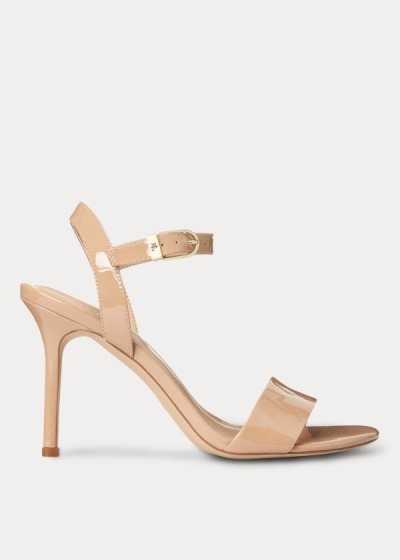 Sandalias Ralph Lauren Mujer Kaki - Gwen Patent Leather - WFEHG8601